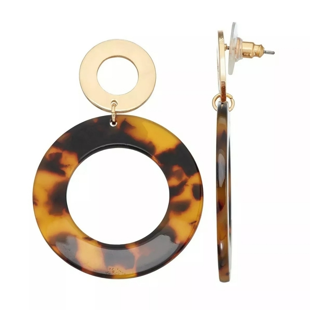 NEW Sonoma Goods For Life Gold Tone Circle Earring